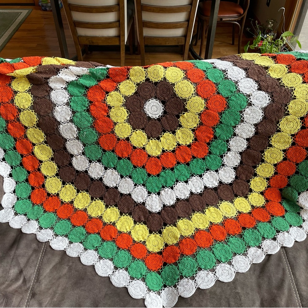 Large Crochet Handmade Hexagon blanket